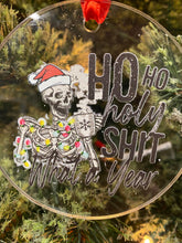 Ho Ho Holy Shit What a Year Acrylic Round Ornament