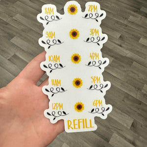 Transparent Be a Sunflower Sticker & Matching Water Tracker