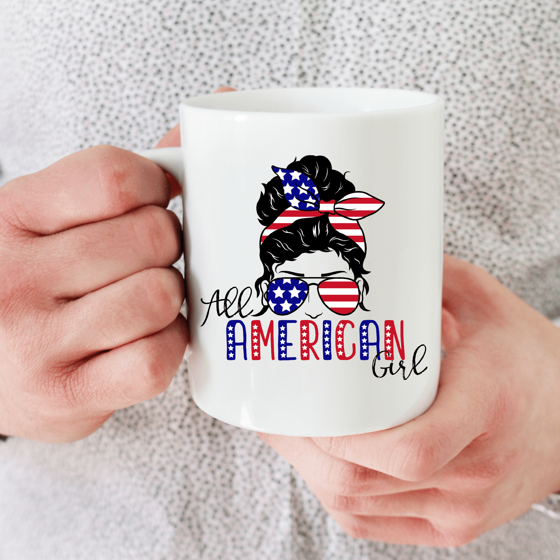 All American Girl Coffee Mug – Fuzzy Loon Designs