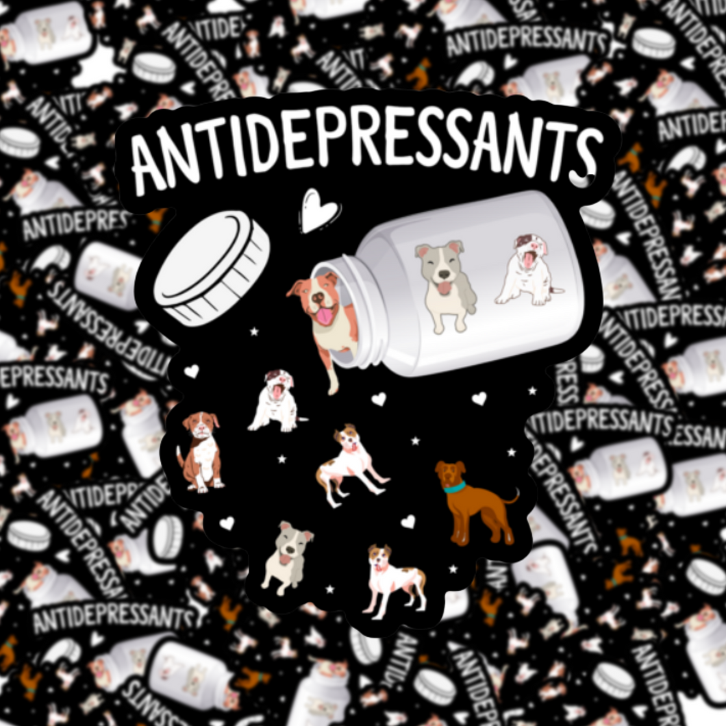 Antidepressants Dog Pills Sticker