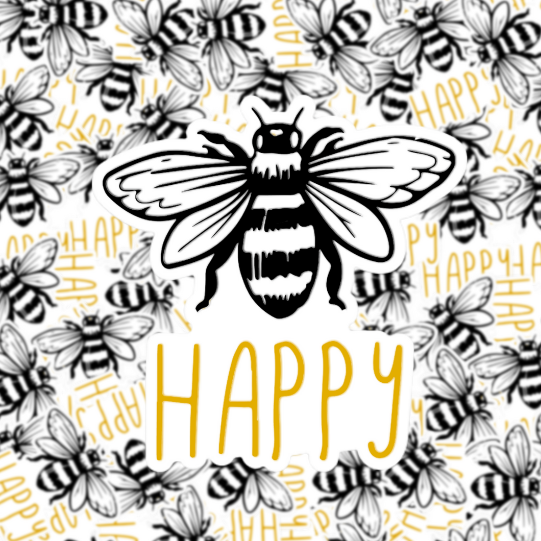 BEE Happy Sticker