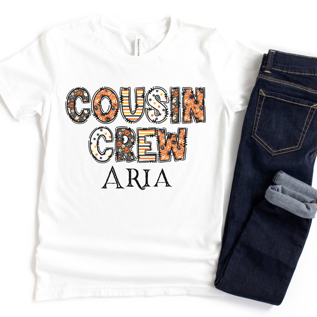 Cousin Crew Halloween Letters Kids T-Shirt