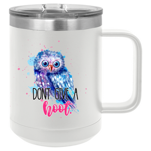 Don't Give a Hoot | 15oz Polar Camel Lidded Mug