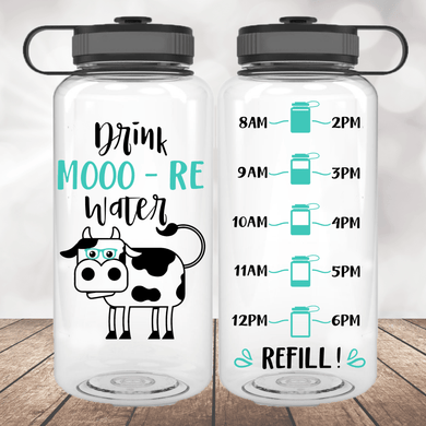 Drink Mooo-re Water | Water Bottle | 34oz