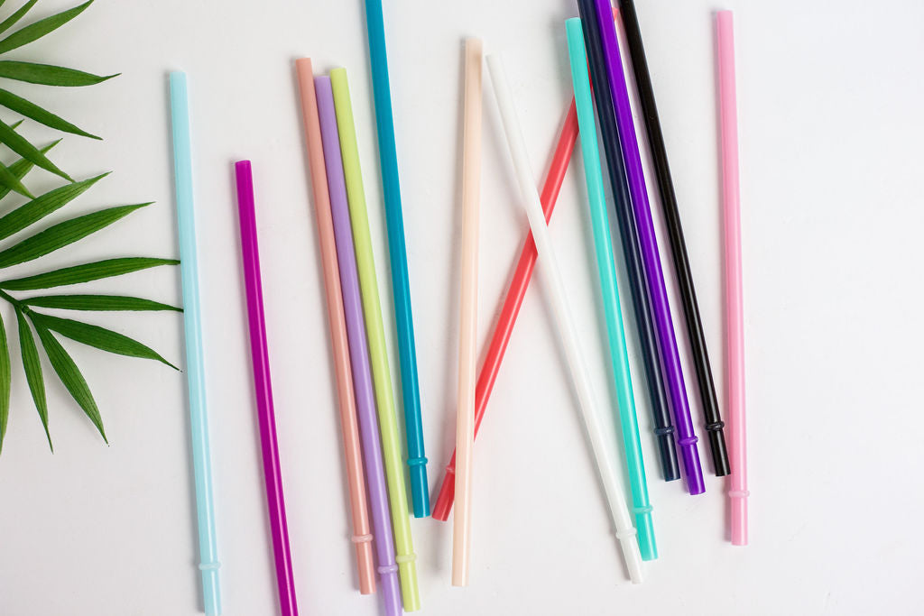 Oh Fun Brand Metal Rainbow Color Reusable Straws For Yeti & Mini