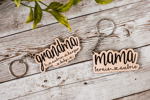 Personalized Mama Keychain