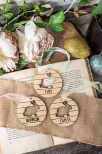 Personalized Wood Easter Tag