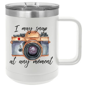 I May Snap Vintage Camera | 15oz Insulated Mug