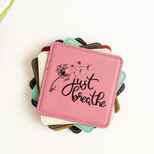 Just Breathe | Leatherette Coaster Set