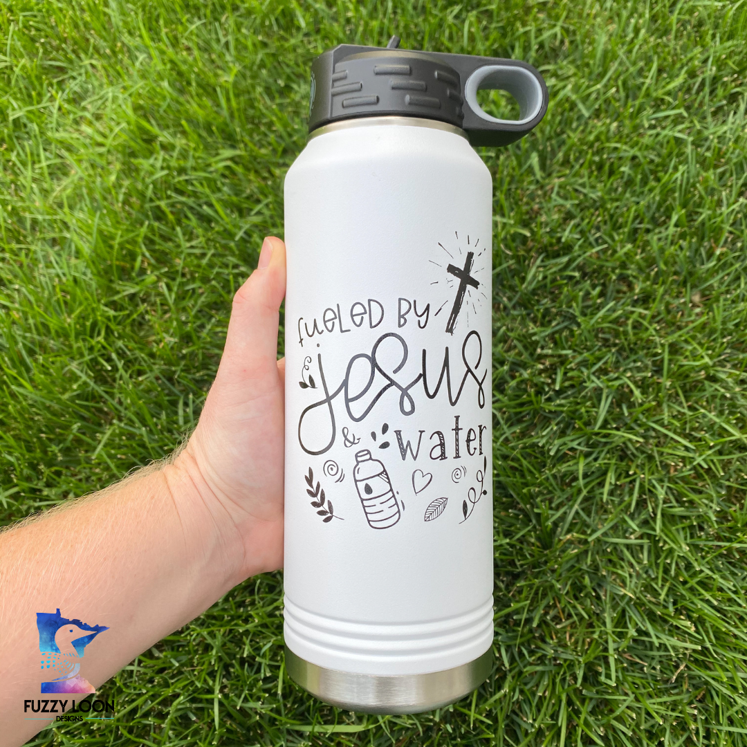 Decorate Your Own  32oz Insulated Bottle with Straw and Spout