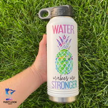 Water Makes Me Stronger Pineapple | Insulated Bottle with Straw and Spout