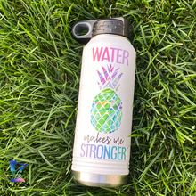 Water Makes Me Stronger Pineapple | Insulated Bottle with Straw and Spout