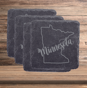 Minnesota State | Slate Coaster Set