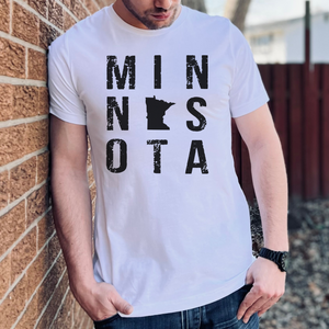 Minnesota T-Shirt | Square Design with State Shape