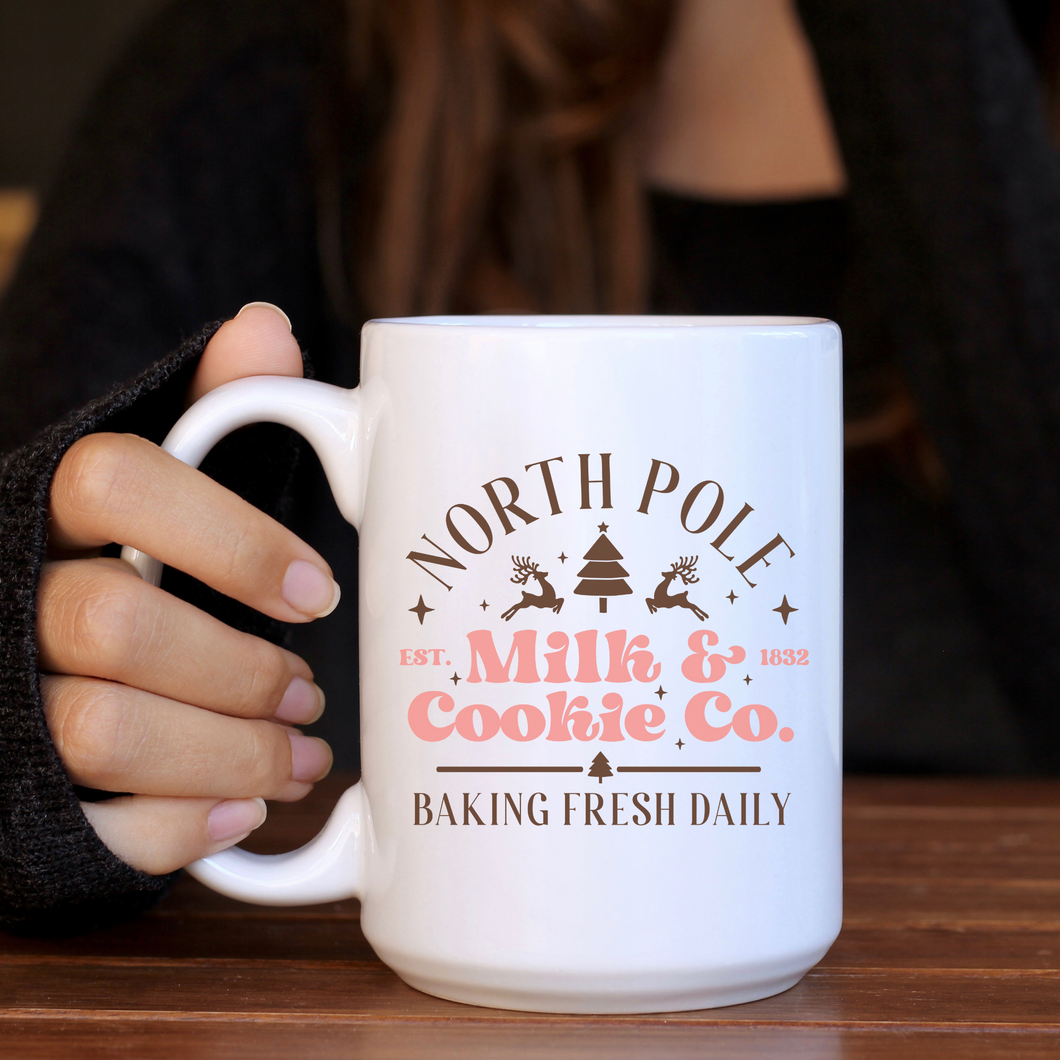 North Pole Milk & Cookie Co. Christmas Coffee Mug