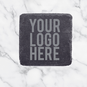 Personalized Business Logo | Slate Coaster Set