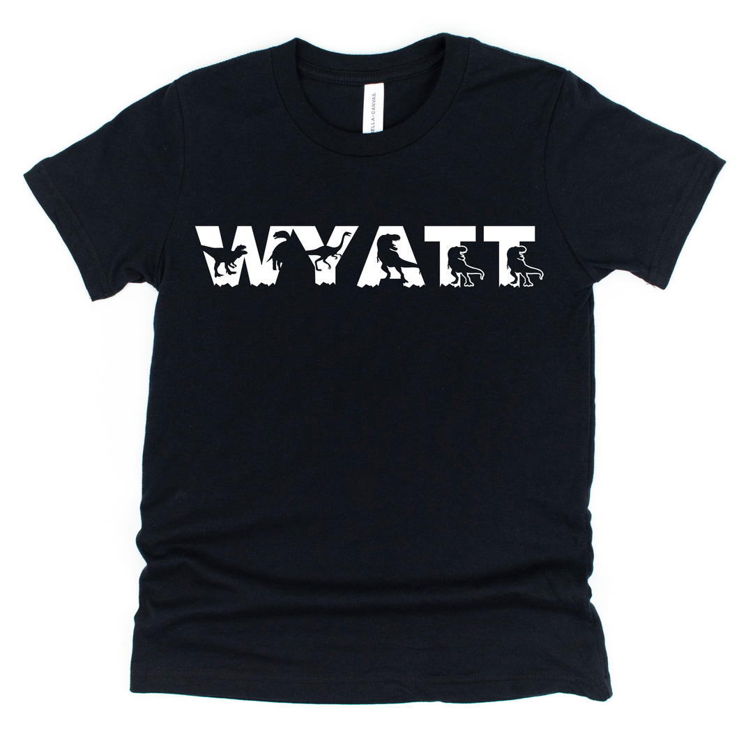 Personalized Dinosaur Name Kids T-Shirt