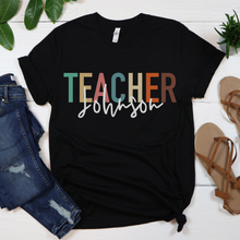 Personalized Teacher T-Shirt (White Text)