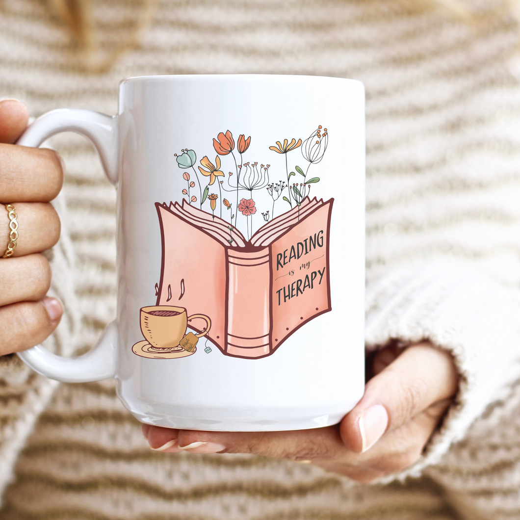 Reading is my Therapy Coffee Mug