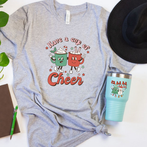 Retro Christmas Have a Cup of Cheer T-Shirt