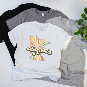 Retro Rainbow Minnesota T-Shirt