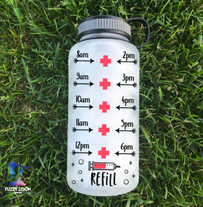 Peace, Love, Nursing Personalized Water Bottle | 34 oz
