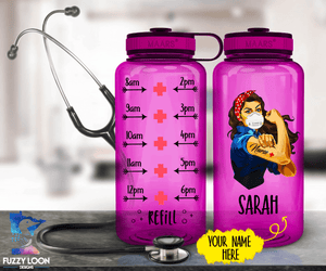 Nurse Power Personalized Water Bottle | 34 oz