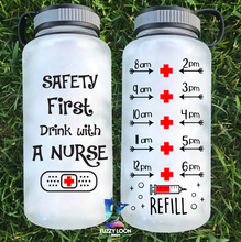 Safety First Drink With a Nurse Water Bottle | 34 oz