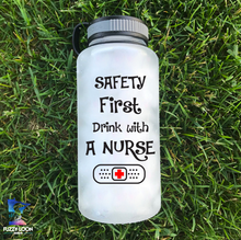 Safety First Drink With a Nurse Water Bottle | 34 oz