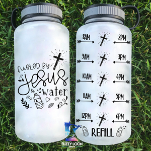 Fueled by Jesus & Water Water Bottle | 34oz