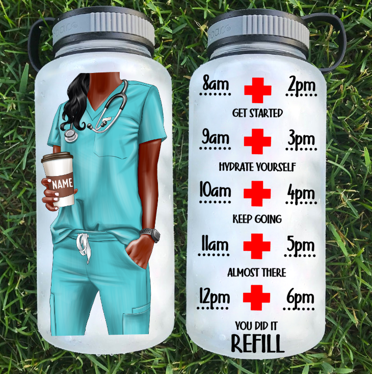 Personalized Nurse Water Bottle | 34 oz