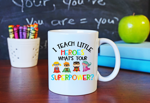Teacher Themed Super Hero Coffee Mug