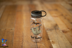 Nope. Not Today. Sloth Motivational Water Bottle | 34oz