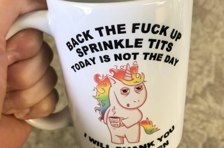 Angry Unicorn coffee mug