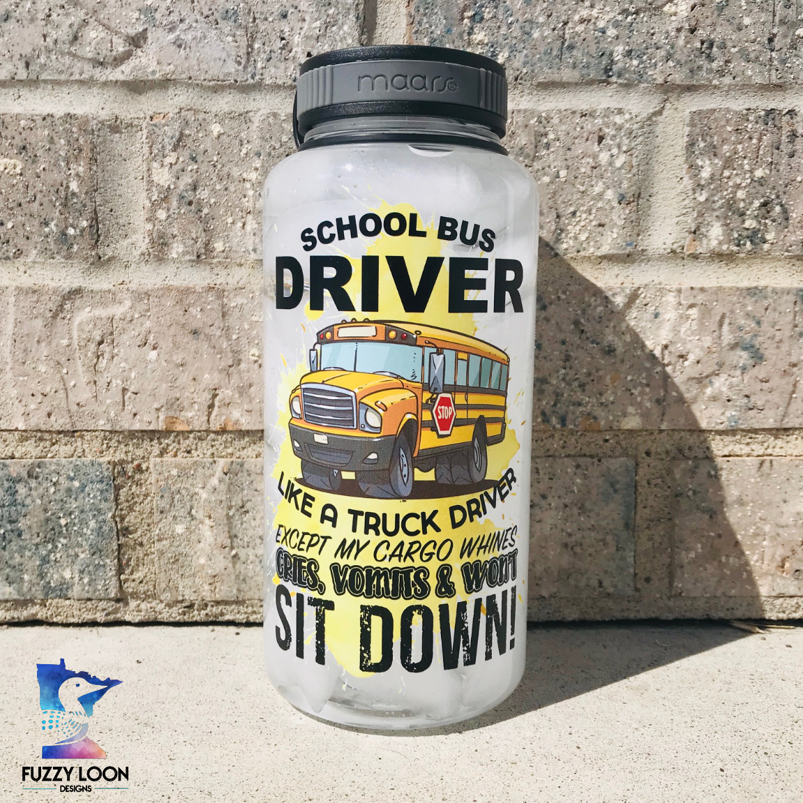 School Bus Driver 12 oz Insulated Water Bottle