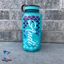 Personalized Mermaid Scale Water Bottle | 34oz