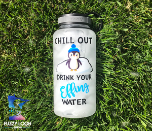 Motivational Penguin Water Bottle | 34oz