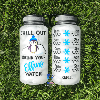 Motivational Penguin Water Bottle | 34oz