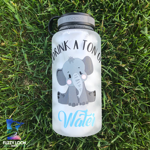 I Drink A Ton Of Water, Elephant Water Bottle | 34oz