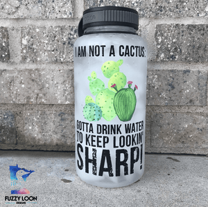 I'm Not A Cactus Motivational Water Bottle | 34oz