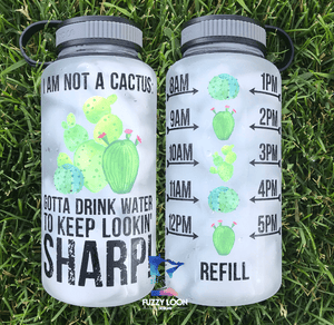 I'm Not A Cactus Motivational Water Bottle | 34oz