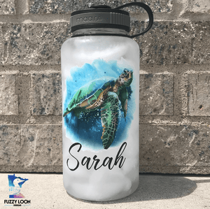 Personalized Sea Turtle Water Bottle | 34oz