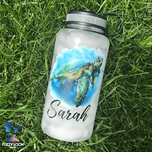 Personalized Sea Turtle Water Bottle | 34oz