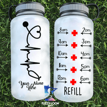 Personalized Stethoscope Motivational Water Bottle
