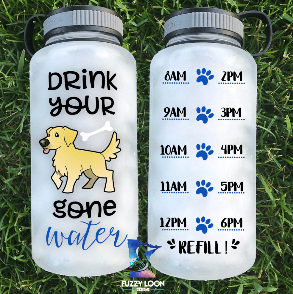 Golden retriever water sales bottle
