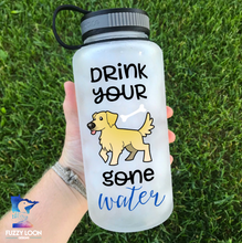 Drink Your Dog Gone Water Golden Retriever Water Bottle | 34oz