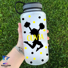 Personalized Cheerleader Water Bottle