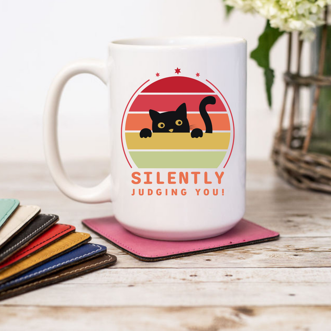 Silently Judging You Cat Coffee Mug