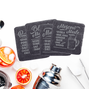 Cocktail Recipes | Slate Coaster Set