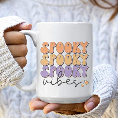 Spooky Spooky Spooky Vibes Retro Mug